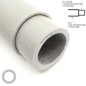 RT-2 2 inch OD Round Hollow Tube sleeving RT-134 1.75 inch OD .25 WALL Round Hollow Tube diagram - Max-Gain Systems, Inc.