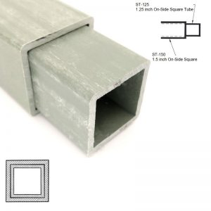 ST-150 1.50 inch On-Side Square Tube sleeving ST-125 1.25 inch On-Side Square Tube 800x800 - Max-Gain Systems, Inc.