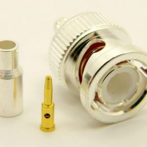 BNC-male, cable end, crimp-on for RG-174 RG-316 and LMR-100A (P/N: 7005-174)