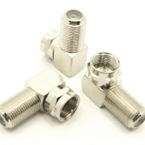 F-male / F-female Adapter, Right Angle (P/N: 7225-RA)