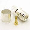 N-female, Cable end, crimp-on, silver plated brass body, Teflon dielectric, gold pin, for LMR-600 coaxial cable. (P/N: 7306-600)