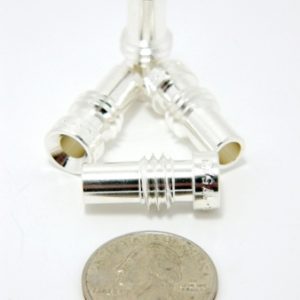 Reducer for UHF-male and N-male solder-on connectors, Silver plated, UG-175 (P/N: 7507-S)