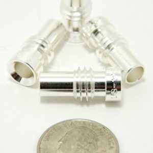 Reducer for UHF-male and N-male solder-on connectors, Silver plated, UG-176 (P/N: 7508-S)