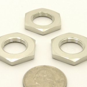 Large diameter panel nut for all, 518 and 318 series, UHF- and N- double females (P/N: 7518-L-NUT) - Max-Gain Systems, Inc.
