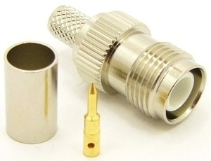 RP-TNC-female, cable end, crimp-on for RG-223 RG-59 LMR-240 and RG-8X mini 8 (P/N: 8906-8X)