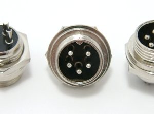 5-pin chassis mount female microphone connector (P/N: 9305-PANEL)
