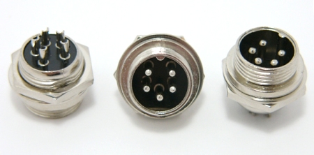 5-pin chassis mount female microphone connector (P/N: 9305-PANEL)