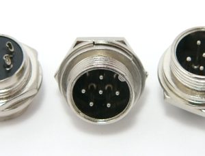 6-pin chassis mount female microphone connector (P/N: 9306-PANEL)