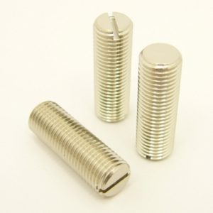 3/8 x 24 threaded, Double Male stud with flat slot, 1.125 inches long (P/N: 9914)