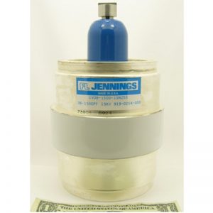 1500 pf, 15 KV Peak, Jennings CVDB-1500-15N225 Variable Vacuum Capacitor