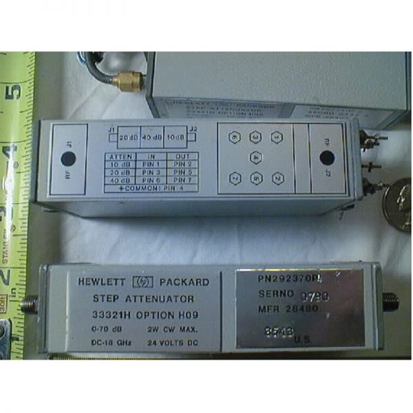 Agilent/HP 33321SC Programmable Attenuator DC-4 GHz 10 dB steps 0-70 dB 