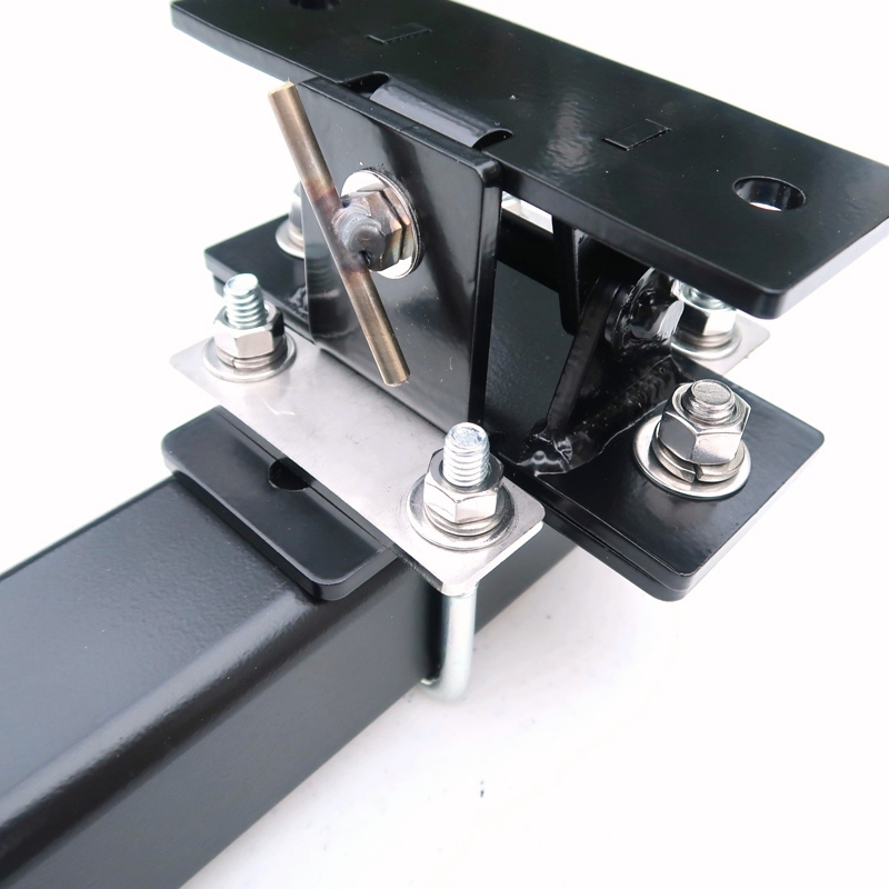 Trailer Hitch Mast Mount Assembley Tilt and Cross attached to Hitch Bar fully assembled - Max-Gain Systems, Inc.
