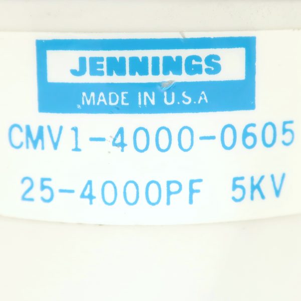 Jennings CMV1-4000-0605 Label Jennings CMV1-4000-0605 Bottom Max-Gain Systems, Inc. www.mgs4u.com