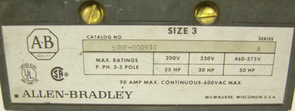 Allen-Bradley 500F-DOD930