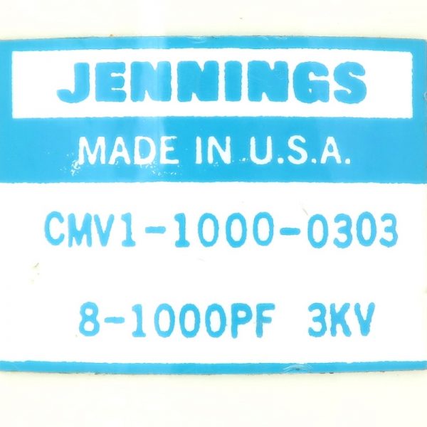 Jennings CMV1-1000-0303 Product Label - Max-Gain Systems Inc
