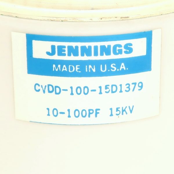 Jennings CVDD-100-15D1379 label - Max-Gain Systems Inc
