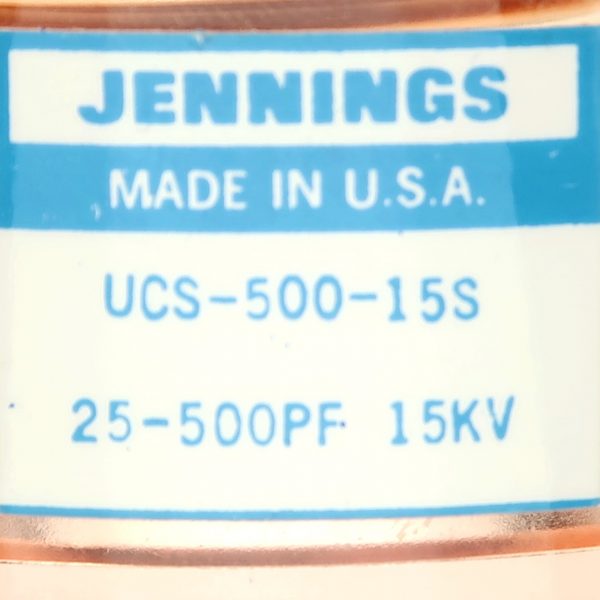 Jennings UCS-500-15S Product Label - Max-Gain Systems Inc