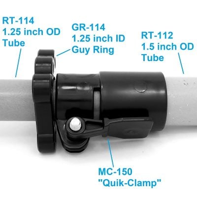 "Quik-Clamp" Flip Lever Telescoping Tube Clamps - Max-Gain Systems