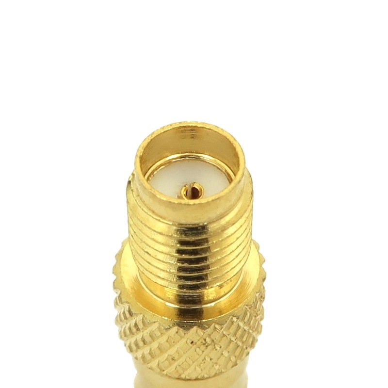 Davitu Electrical Equipments Supplies 100 Pieces SMB-F Adapter SMB Male to F Female Connector Adapter Straight Nickelplated Connector 