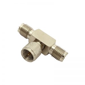 mini-UHF female to mini-UHF male to mini-UHF female Tee Adapter 7617-T 800x800 - Max-Gain Systems, Inc.