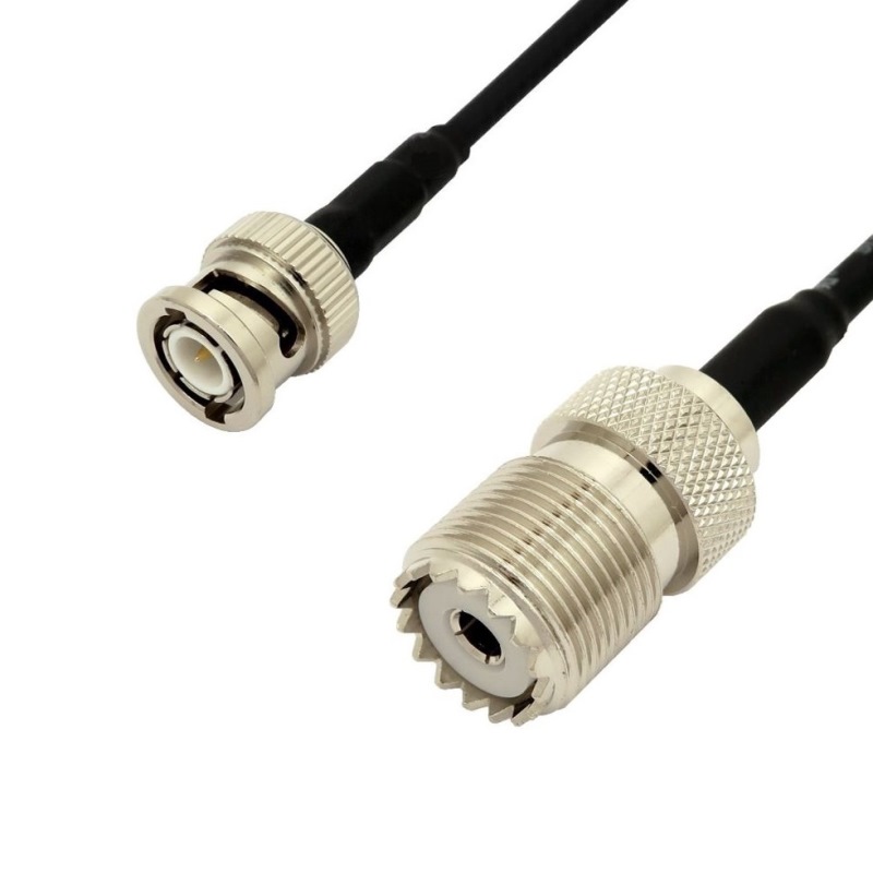 MGS 7060-CBL-72  6 FT UHF FEMALE SO-239 TO BNC MALE JUMPER COAX CABLE RG-174 