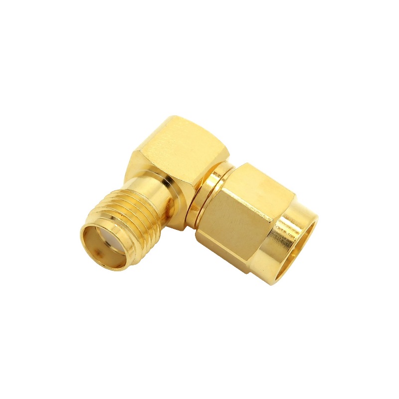 RP-SMA Male Plug to SMA Female Jack Right Angle in Series Adapter Connector for sale online 