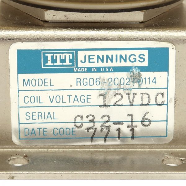 Jennings RGD6-2C02-0114 Product Label - Max-Gain Systems Inc