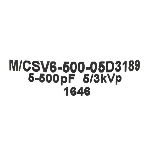 Jennings M CSV6-500-05D3189 NEW Label - Max-Gain Systems, Inc