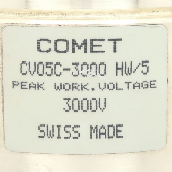 Comet CV05C-3000 HW5 Label - Max-Gain Systems, Inc.