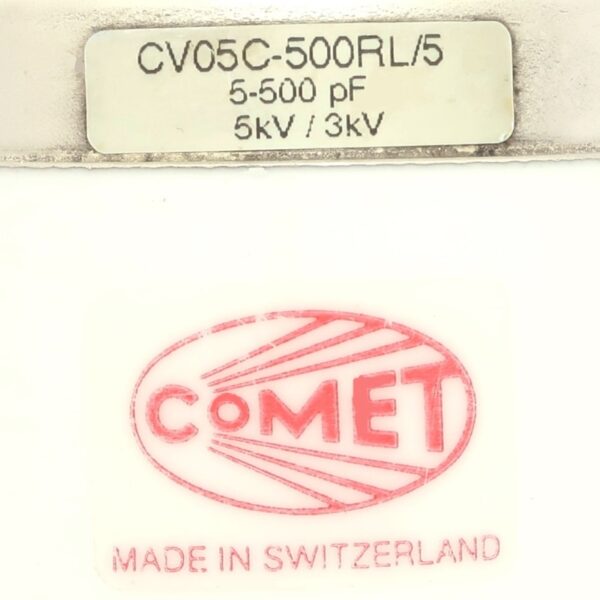 Comet CV05C-500RL5 Label - Max-Gain Systems, Inc.