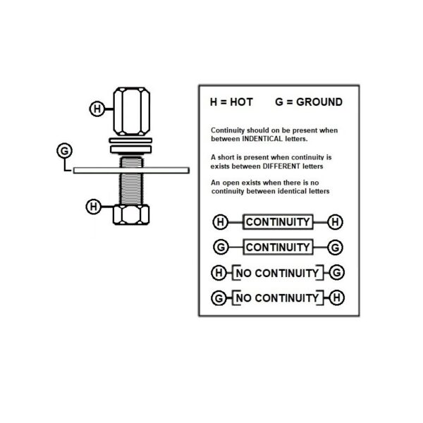 38 x 24 Threaded Antenna Stud Mount with 0.875 inch Nut 9915-K14O Assembly Diagram - Max-Gain Systems, Inc.