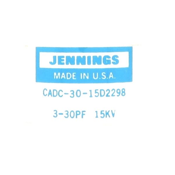 Jennings CADC-30-15D2298 NEW - Max-Gain Systems Inc