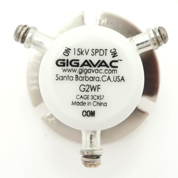 Gigavac G2WF Vacuum Relay Label - Max-Gain Systems Inc
