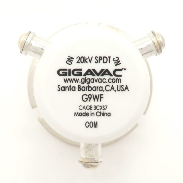 Gigavac G9WF Vacuum Relay Label - Max-Gain Systems Inc