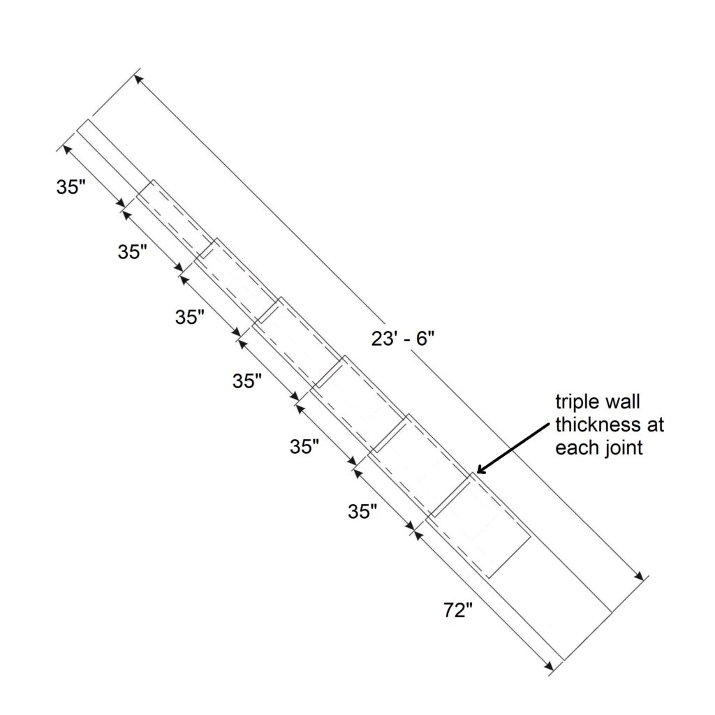 Fiberglass Mast diagram for light weight helium mining antenna MK-6-HD - Max-Gain Systems, Inc.