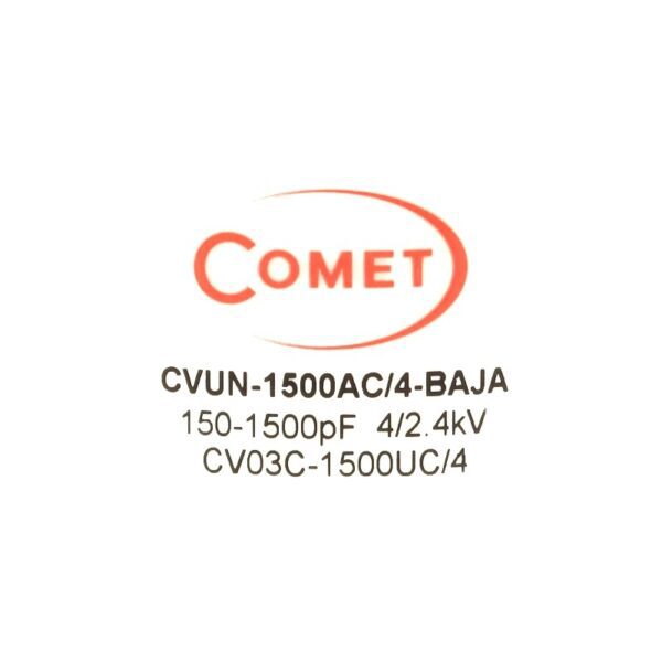 Comet CVUN-1500AC4-BAJA Label - Max-Gain Systems, Inc.