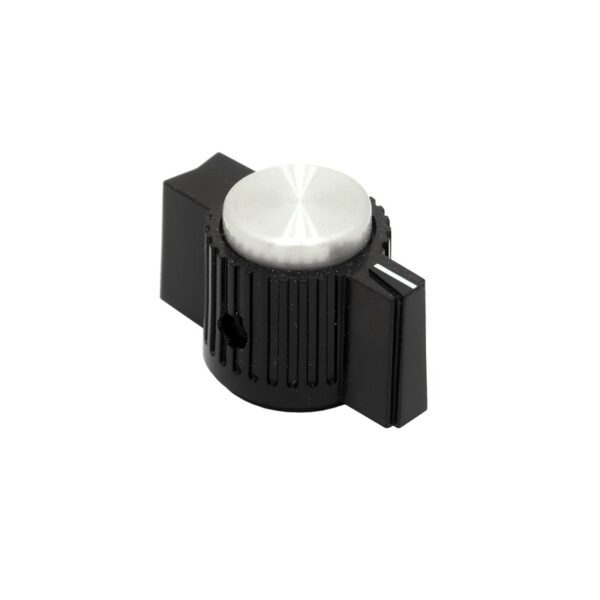 Small Fluted Selecting Knob w front and rear bars w white indicator line MGS-KNOB-31 800x800 - Max-Gain Systems, Inc.