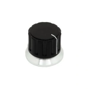 Small Fluted Tuning Knob with Aluminum Skirt WITH white indicator line MGS-KNOB-11 800x800 - Max-Gain Systems, Inc.
