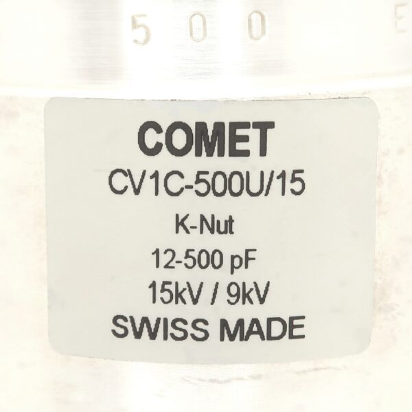 Comet CV1C-500U15 Label - Max-Gain Systems, Inc.
