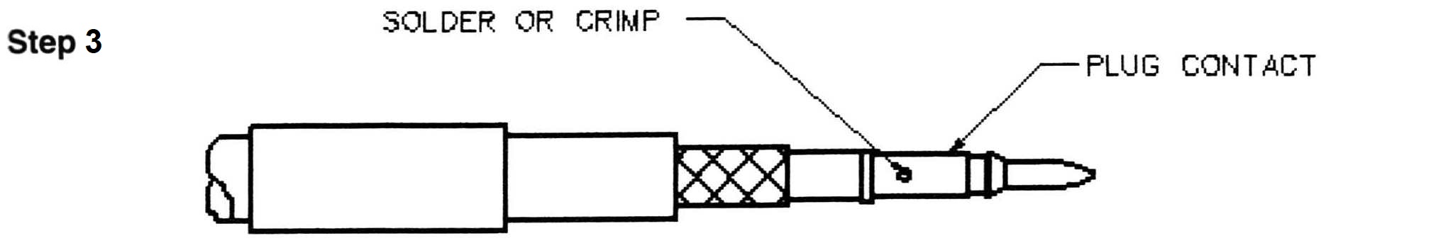 BNC male Crimp On for RG-58, LMR-195 7005-BNC-58 Installation Guide step 3 - Max-Gain Systems Inc