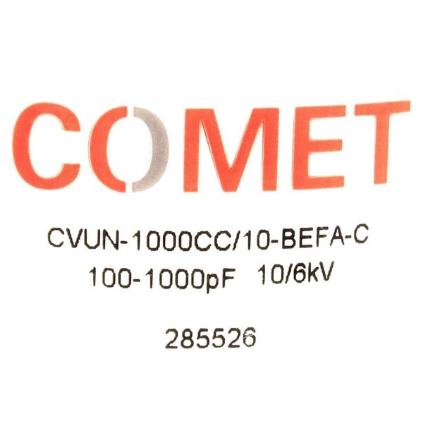 Comet CVUN-1000CC10-BEFA-C Label - Max-Gain Systems Inc