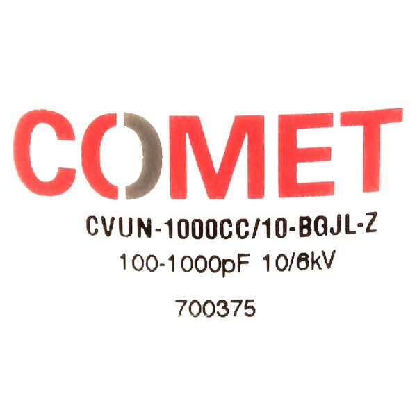 Comet CVUN-1000CC10-BGJL-Z Label - Max-Gain Systems Inc