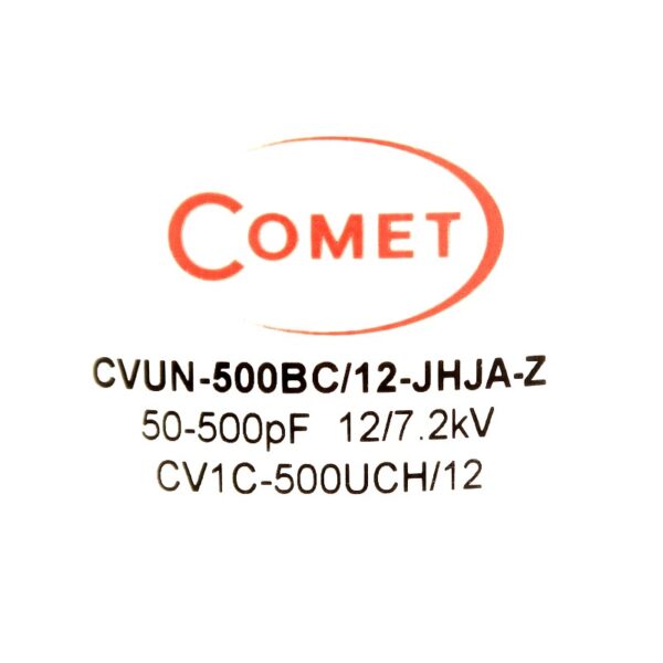 Comet CVUN-500BC12-JHJA-Z or CV1C-500UCH12 Label - Max-Gain Systems Inc