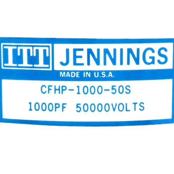 Jennings CFHP-1000-50S Label - Max-Gain Systems Inc