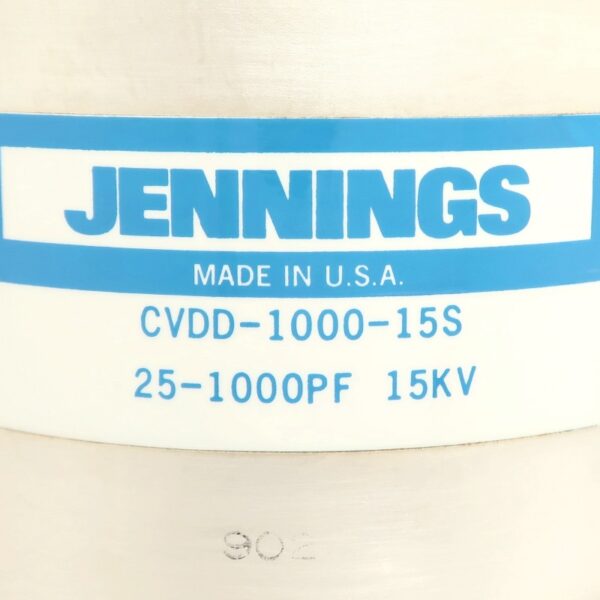 Jennings CVDD-1000-15S Label - Max-Gain Systems Inc