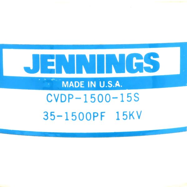 Jennings CVDP-1500-15S Label - Max-Gain Systems Inc