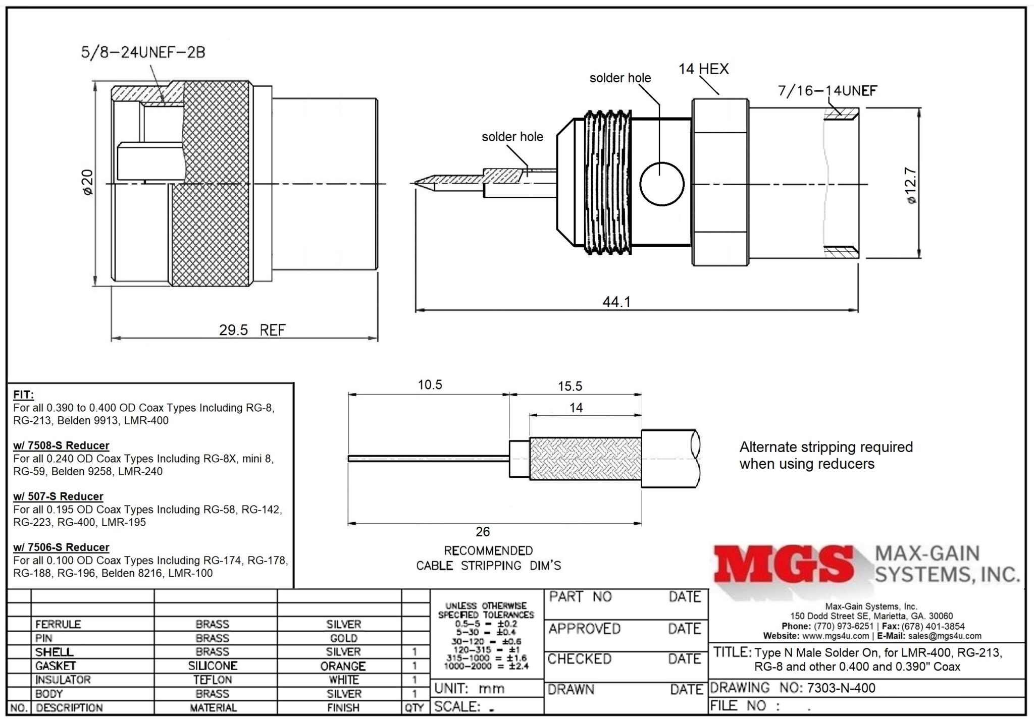 UHF PLUG SOLDER CONNECTOR – RG-213 UHF PLUG SOLDER CONNECTOR – RG-213