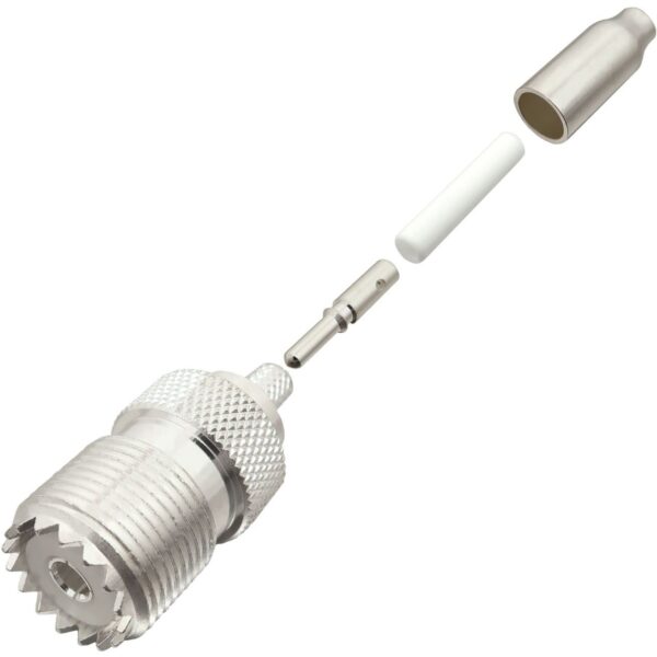 UHF female Crimp On for RG-174, RG-316, LMR-100A, and other 0.100 Inch OD Coax 7506-UHF-174 v2 - Max-Gain Systems, Inc.