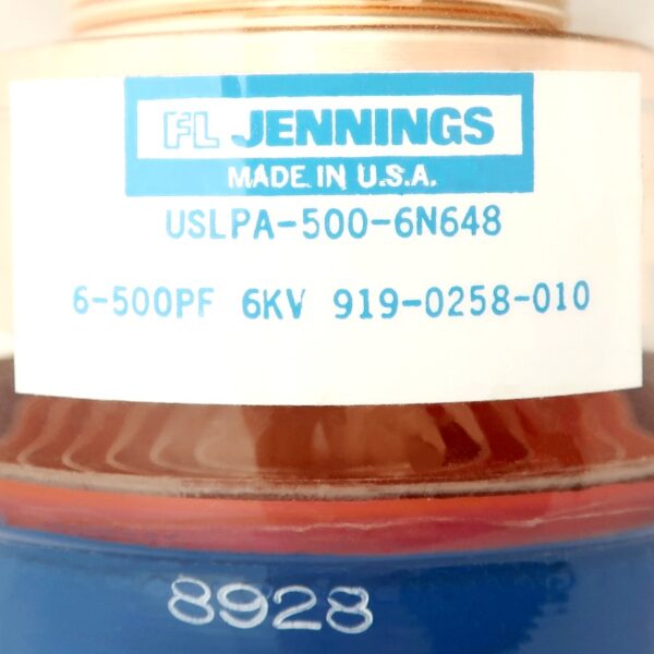 Jennings USLPA-500-6N648 Label - Max-Gain systems, Inc