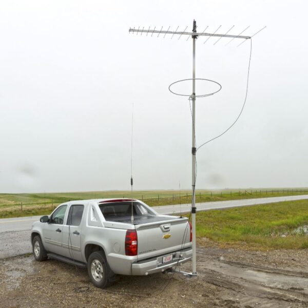 Jerry Clements VE6AB MK-4-HD 25 foot Fiberglass Push Up Mast working in the rain 800x800 - Max-Gain systems, Inc
